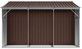 barna horganyzott acél kerti fészer 277x279x179 cm