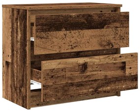 antik hatású szerelt fa TV-szekrény 60x35x54 cm