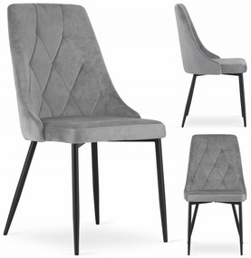 AKCIÓ Világosszürke bársony étkezőszék IMOLA II. osztály