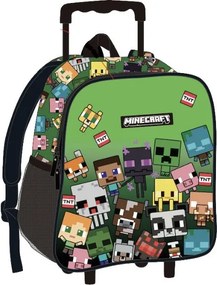 Minecraft Characters gurulós ovis 3D hátizsák, táska 32 cm