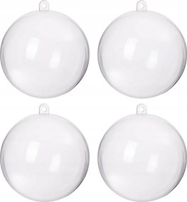 Golyók Akril Bombák Átlátszó Bomba 11 cm Műanyag Decoupage 4 db