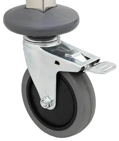 vidaXL rozsdamentes acélból tálcás kocsi 12 GN tárolóval 75x55x87 cm