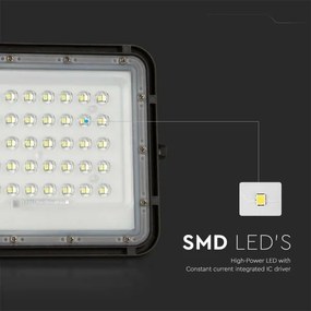 LED Kültéri napelemes reflektor LED/6W/3,2V IP65 4000K fekete + távirányító