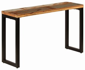 tömör újrahasznosított fa és acél tálalóasztal 120 x 35 x 76 cm