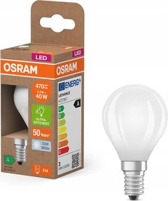 Led izzó P45 E14 2,2W 40W 470lm 4000K Filament 214lm/W A osztály Osram