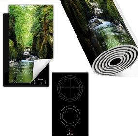 Indukciós Védőszőnyeg Konyhapult 30x52 zöld folyó