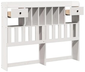 fehér tömör fenyőfa fejtámla tárolóval 140 cm