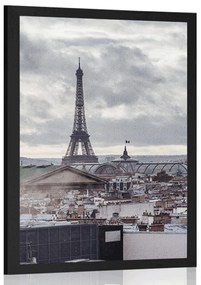 Poszter kilátás Párizsra egy egyszerű utcából