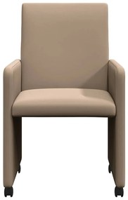 vidaXL Kerekes Étkező Székek 2 pcs Cappuccino 57 x 66 x 94 cm Műbőr