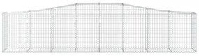vidaXL 10 db íves horganyzott vas gabion kosár 400x50x80/100 cm