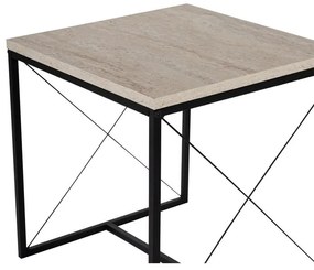 Dohányzóasztal Defne - Fekete, Travertine