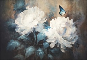 Fotótapéta Virágok A Betonon Bazsarózsa Nagy Hálószoba Nappali Tapéta 250x175