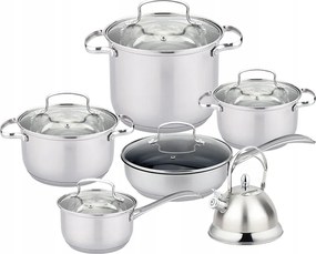 Home Elements 12 darabos rozsdamentes acél edénykészlet, fényes felülettel