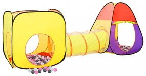 többszínű gyerekjátszósátor 250 labdával 255 x 80 x 100 cm