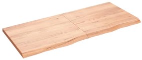 világosbarna kezelt tömör tölgyfa asztallap 140x60x(2-4) cm