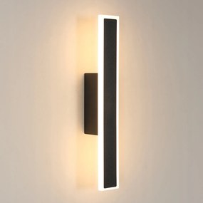 Kinkiet Led Lampa Ścienna Czarna Nowoczesna Do Salonu Korytarz 12W 3000K