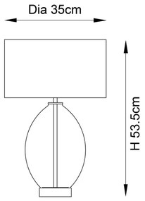 Endon 99581 - Dimmelhető ERIN asztali lámpa 1xE27/10W/230V krémszínű/füstös fekete