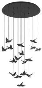 Eglo 390352 - LED Dimmelhető csillár zsinóron PARATEBUENO 17xLED/3W/230V fekete