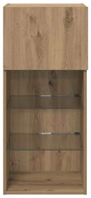 vidaXL Fali TV szekrények 2 pcs Artisan tölgy 40,5 x 30 x 90 cm