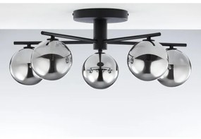 Jupiter 2048 - Felületre szerelhető csillár PRATO 5xG9/14W/230V fekete/füstszürke