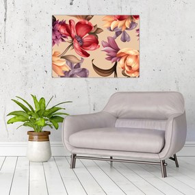 Kép - Vintage virágok (70x50 cm)