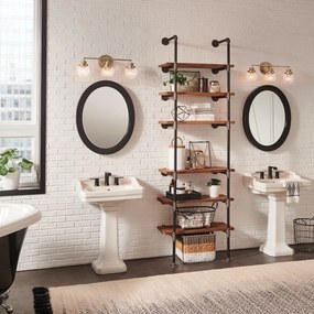 Quintiesse klasszikus loft fürdőszobai lámpa poppy idős réz átlátszó elsqn-poppy3-hb-bath IP44