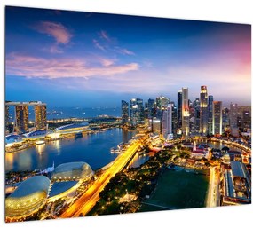 Kép - Szingapúr, Ázsia (üvegen) (70x50 cm)