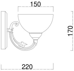 Brilagi - Fali lámpa CLASSIC 1xE27/60W/230V réz