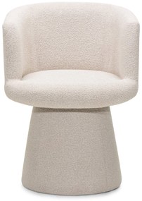 Forgatható design szék YATO, krémszínű