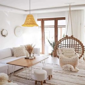 Immax 08273L - Csillár zsinóron NATURALEZA 1xE27/40W/230V átm. 45 cm rattan