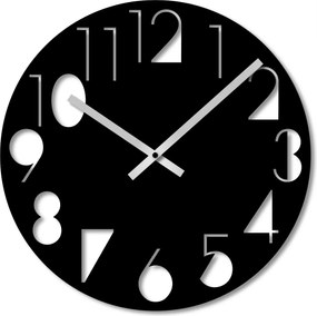 Falióra 60cm Fa Falióra Fekete Modern Geometrikus