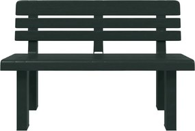 Zöld polipropilén kerti pad 110 x 52 x 71 cm