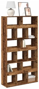antik fa színű szerelt fa könyvespolc 100 x 33 x 187,5 cm