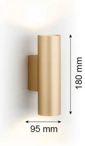 Argon 7178 - Fali lámpa MITOS PLUS 2xGU10/5W/230V arany