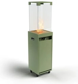 Planika Faro GAS - Kültéri gáz kandalló 142x36 cm 8kW zöld + védőborítás