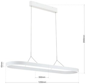 Orion - kábellel függesztett LED csillár CARRARA LED/80W/230V 2700/3000/4000K fehér