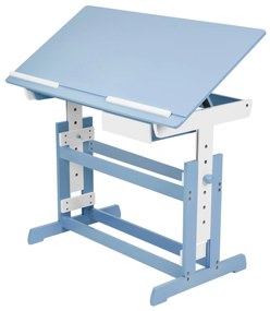 tectake 400927 állítható magasságú íróasztal 109x55x63-94cm - kék