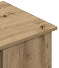 kézműves tölgy színű szerelt fa íróasztal 100x55x75 cm