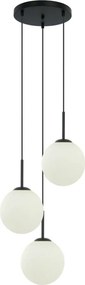 ITALUX PND-5578-3S-BK DEORE Többágú Függesztett Lámpa Fehér, Fekete E27 IP20