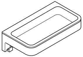 GROHE 41107000 - START CUBE zuhanypolc, 20 cm, fényes króm