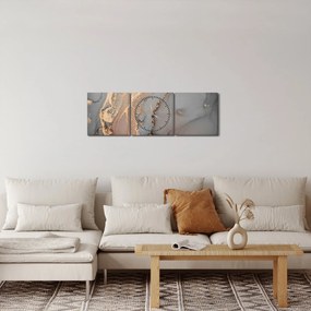 Kép - Szürke-arany márvány (órával) (90x30 cm)