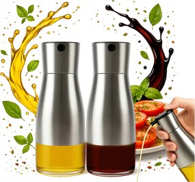 2xOlajolaj ecet adagoló Üvegpalack fém kupakkal 320 ml