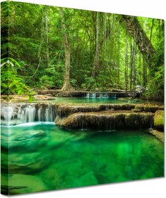 Vászonkép 20x20 Erawan vízesés Thaiföld