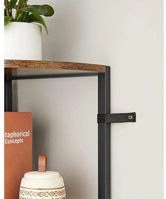 VASAGLE 5 szintes sarokpolc 160x30x30 cm barna és fekete színben