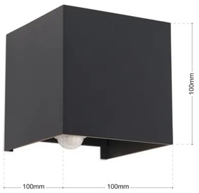 Orion AL 11-1314 - Kültéri LED lámpa CUBE-S szenzorral LED/13W/230V IP54 ant.