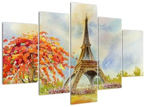 Festett kép az Eiffel-torony (150x105 cm)