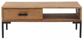 tömör újrahasznosított fenyőfa dohányzóasztal 90 x 50 x 35 cm