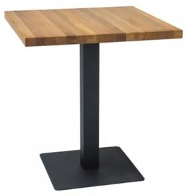 Puro Étkezőasztal 60 x 60 cm - furnérlemez, tölgy / fekete