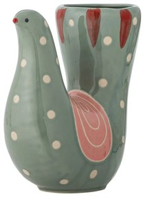 Zöld agyagkerámia kézzel festett váza (magasság 19 cm) Trudy – Bloomingville