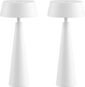 2 db-os vezeték nélküli fehér érintőképernyős asztali lámpa szett 3000K-6000K